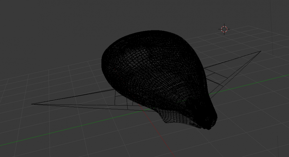 3d wireframe of our ship